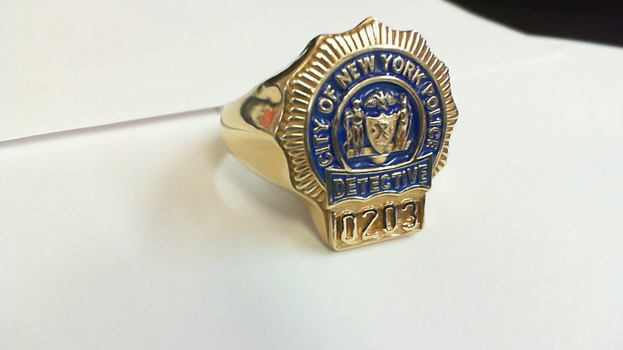 Mens NYPD Detective Nickel-Sized Shield Ring