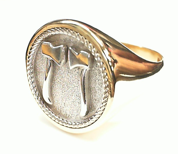 Mens  Fire Department Ring - 2 Axes