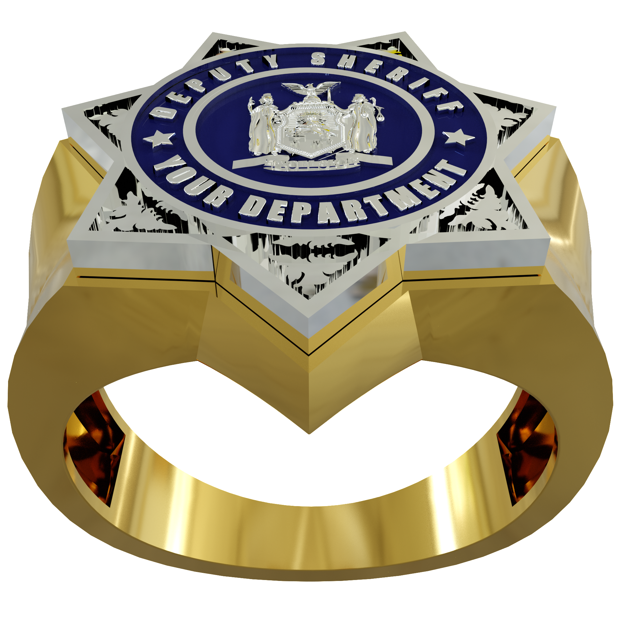 Custom 7 Point Sheriff’s Style Shield Ring