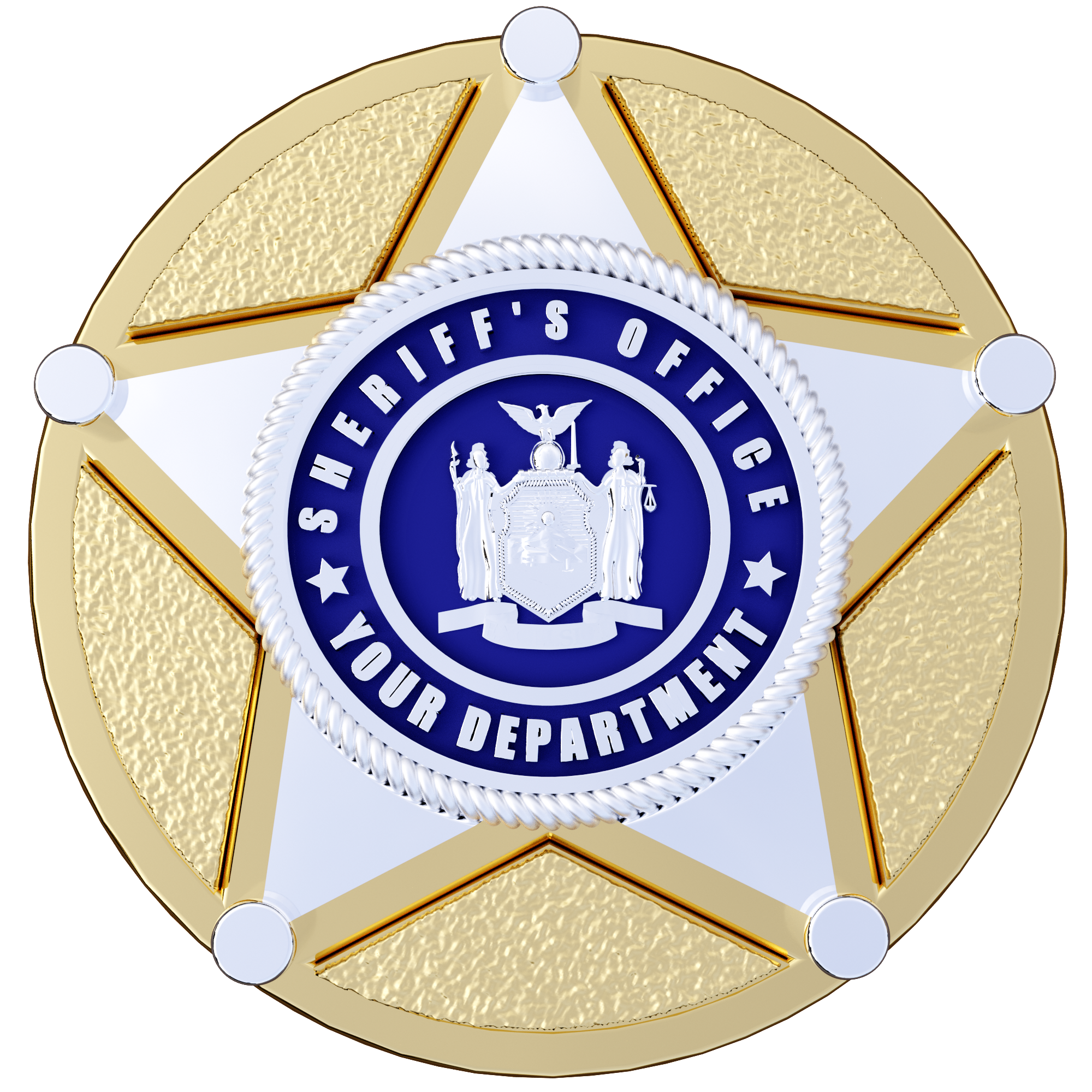 Custom 5 Point Sheriff’s Style Shield Ring