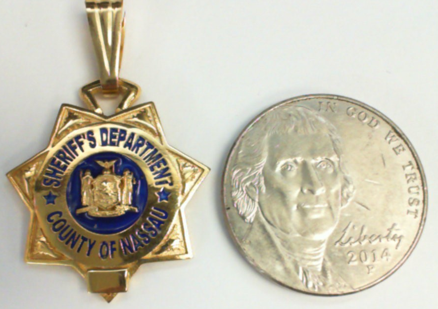 Nassau County Sheriff - Nickel Size Pendant