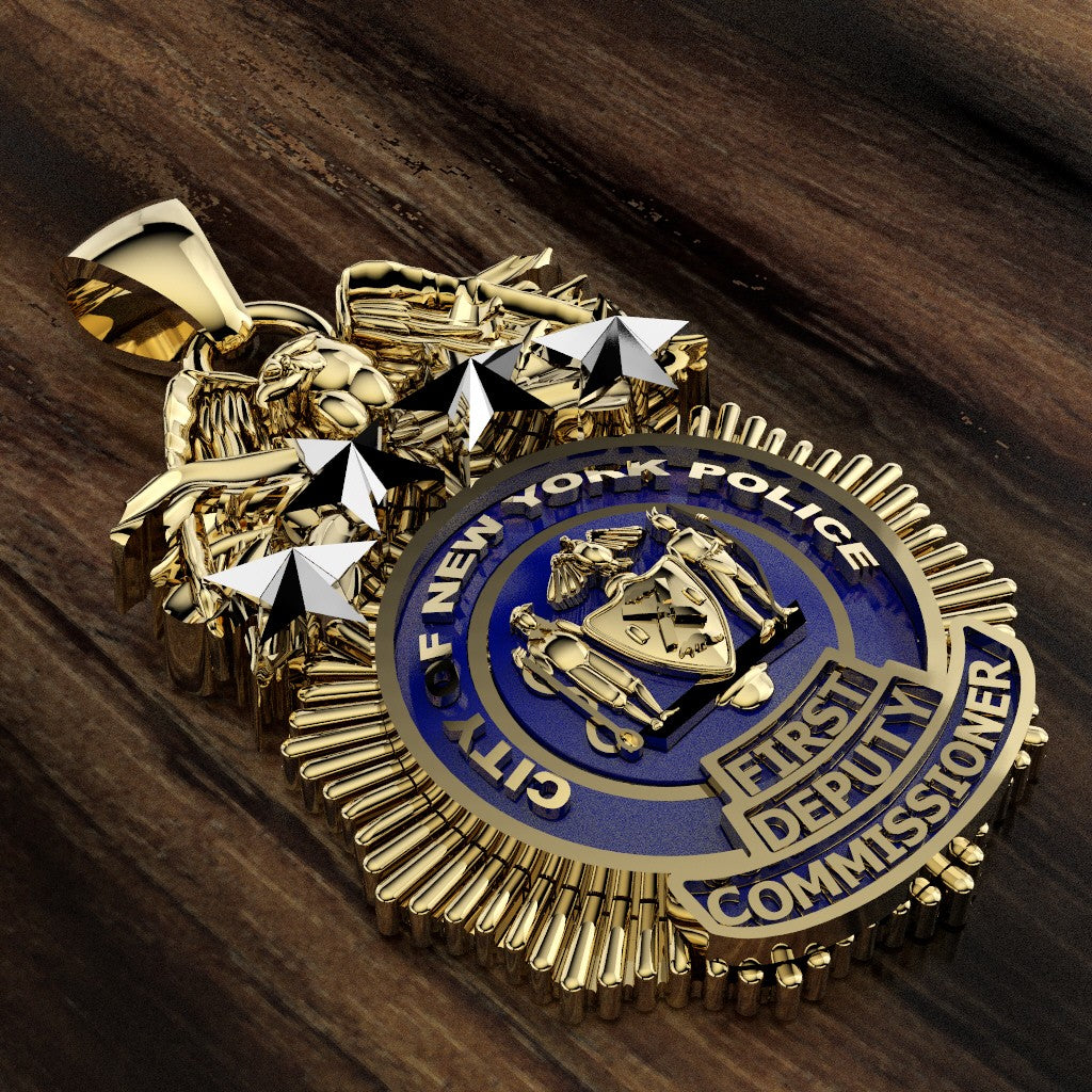 NYPD First Deputy Commissioner Pendant - Quarter Size