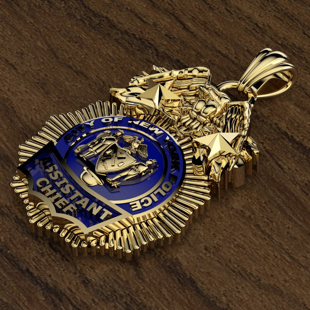NYPD Assistant Chief Pendant - Penny Size