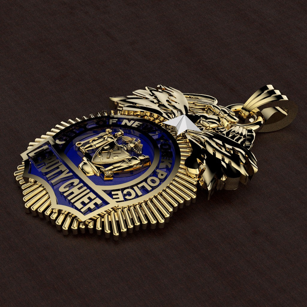 NYPD Deputy Chief Pendant  - Nickel Size