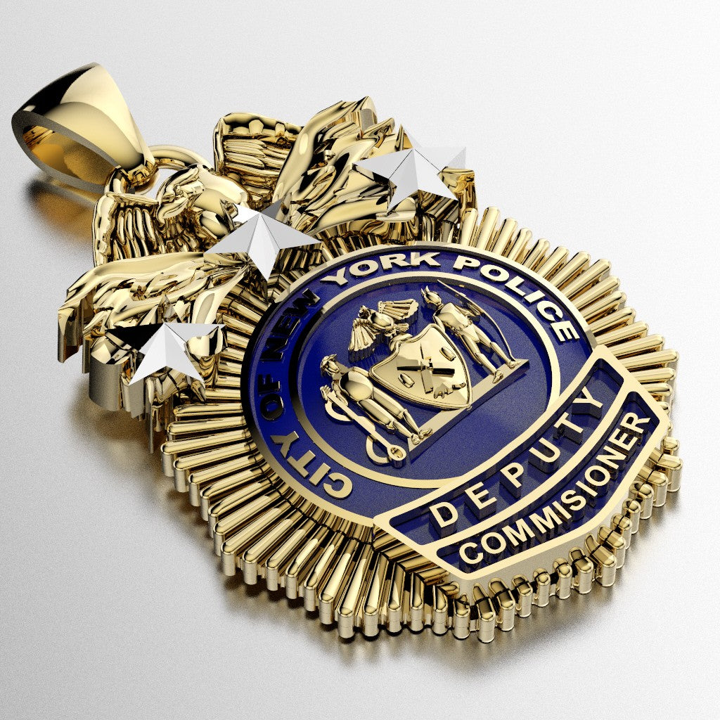 NYPD Deputy Commissioner Pendant - Quarter Size