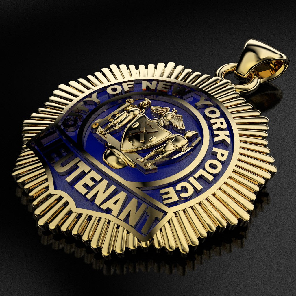 NYPD Lieutenant Pendant - Quarter Size