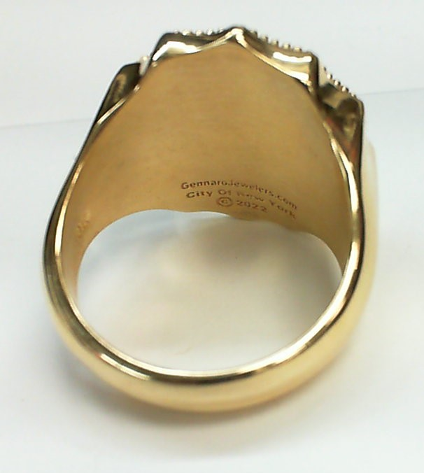 Mens NYPD Lieutenant Shape of the Shield XL Ring