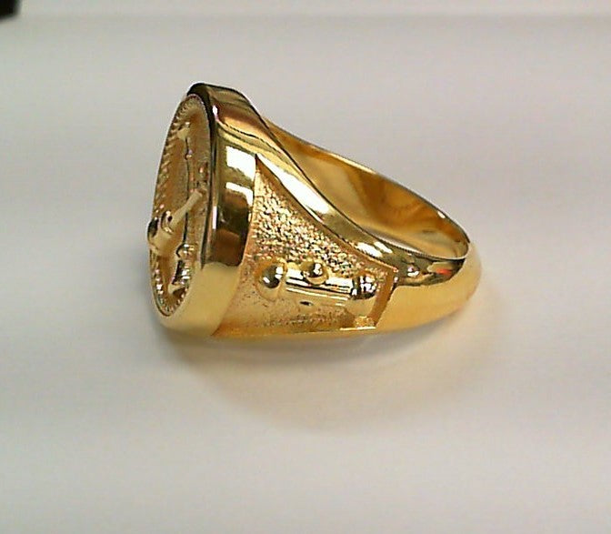 Mens  Fire Department Captain Ring - 2 Horns