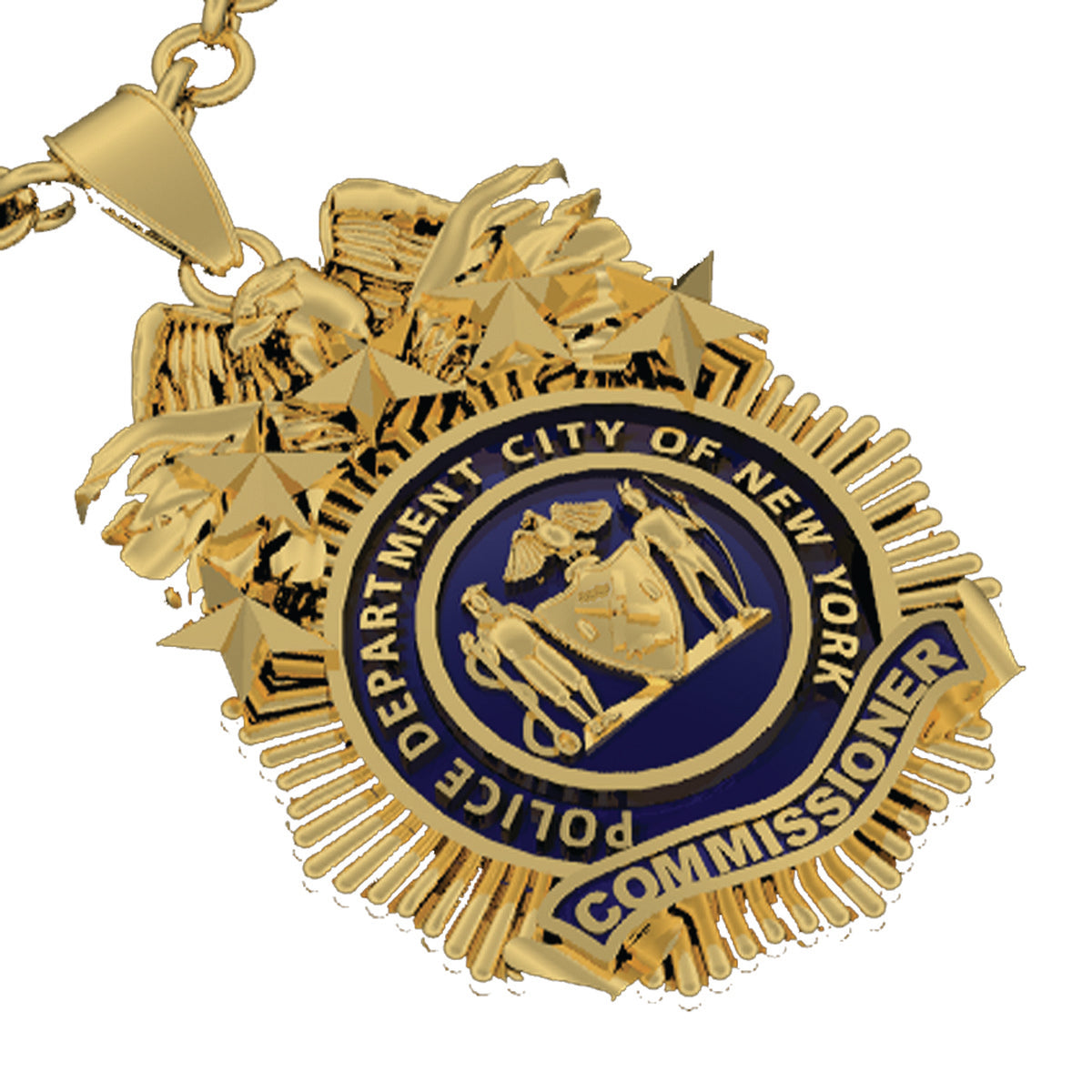 NYPD Commissioner Pendant - Quarter Size