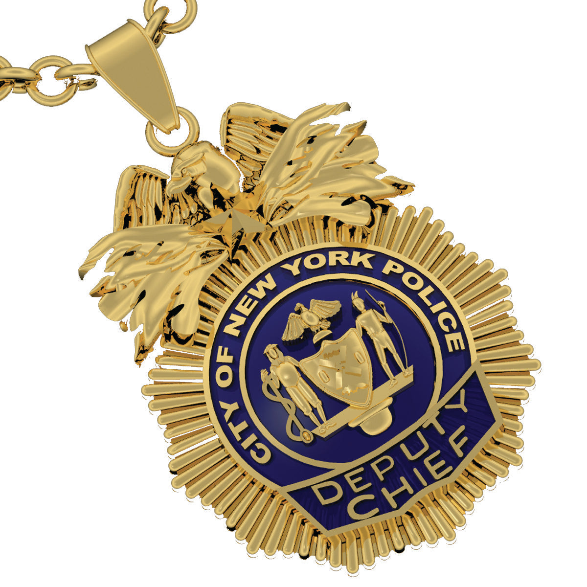 NYPD Deputy Chief Pendant - Quarter Size