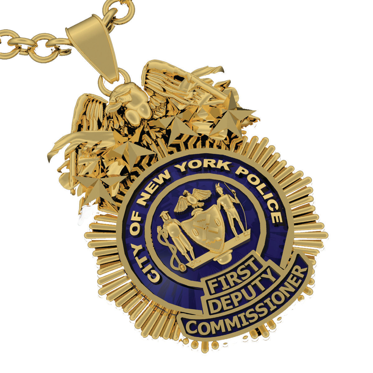 NYPD First Deputy Commissioner Pendant - Quarter Size