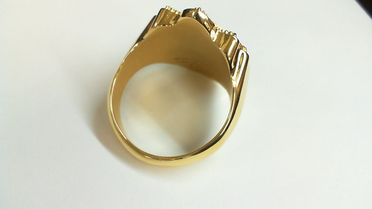 Mens NYPD Captain Nickel Size Shape of the Shield Ring