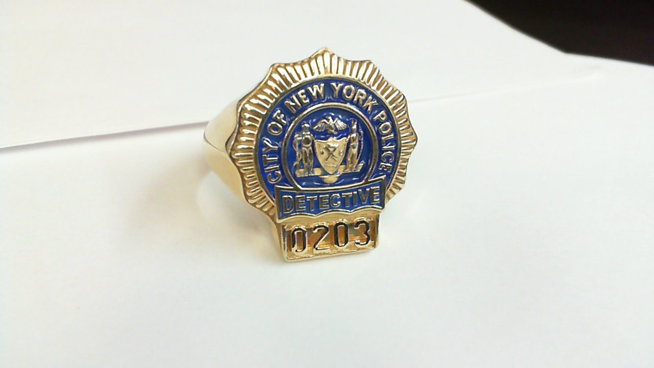 Mens NYPD Detective Nickel-Sized Shield Ring