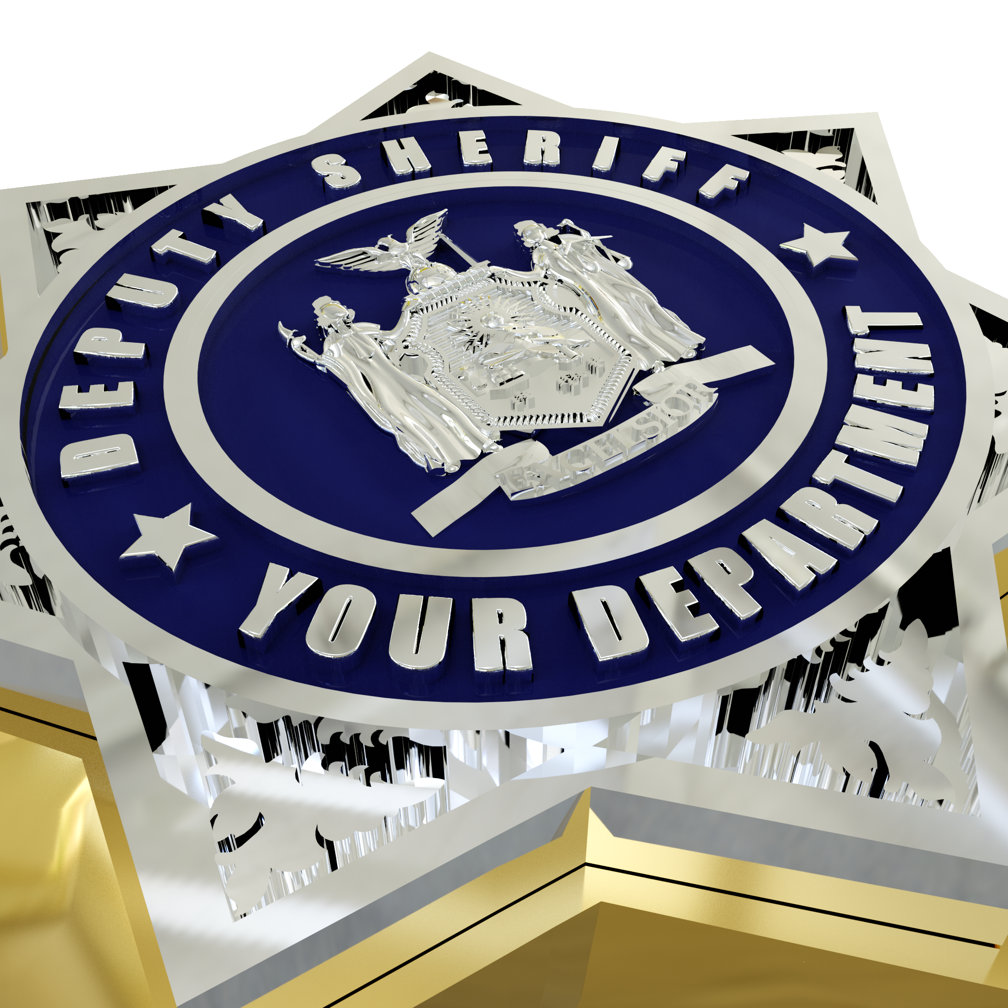 Custom 7 Point Sheriff’s Style Shield Ring