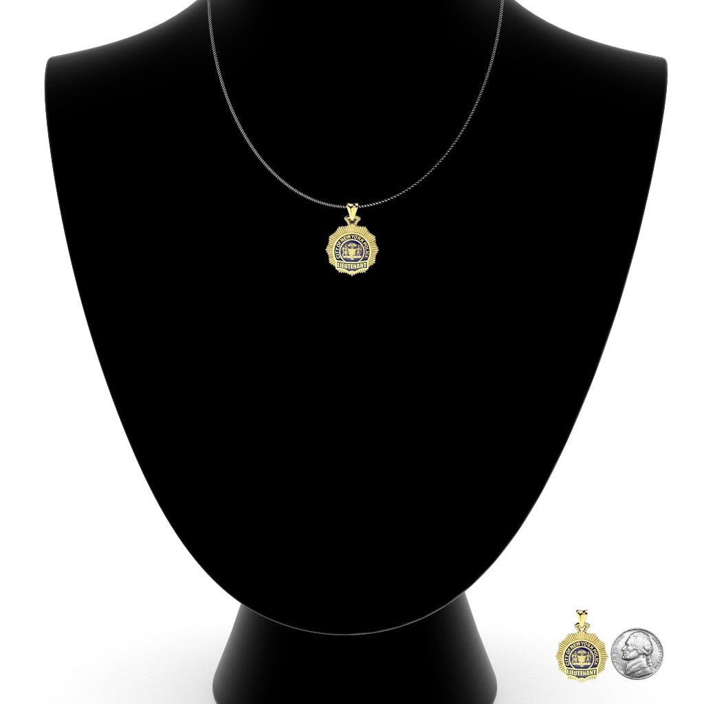 NYPD Lieutenant Pendant  - Nickel Size