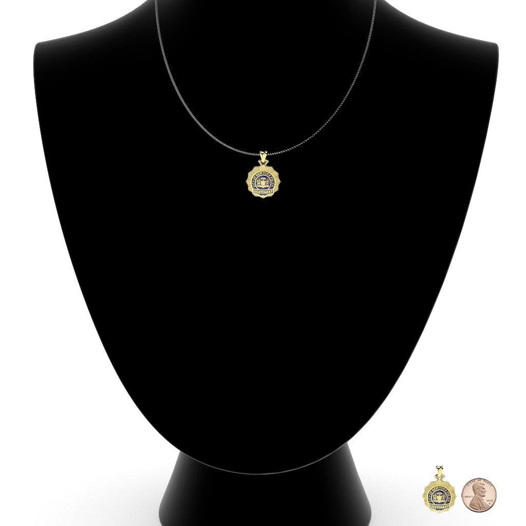 NYPD Lieutenant Pendant - Penny Size
