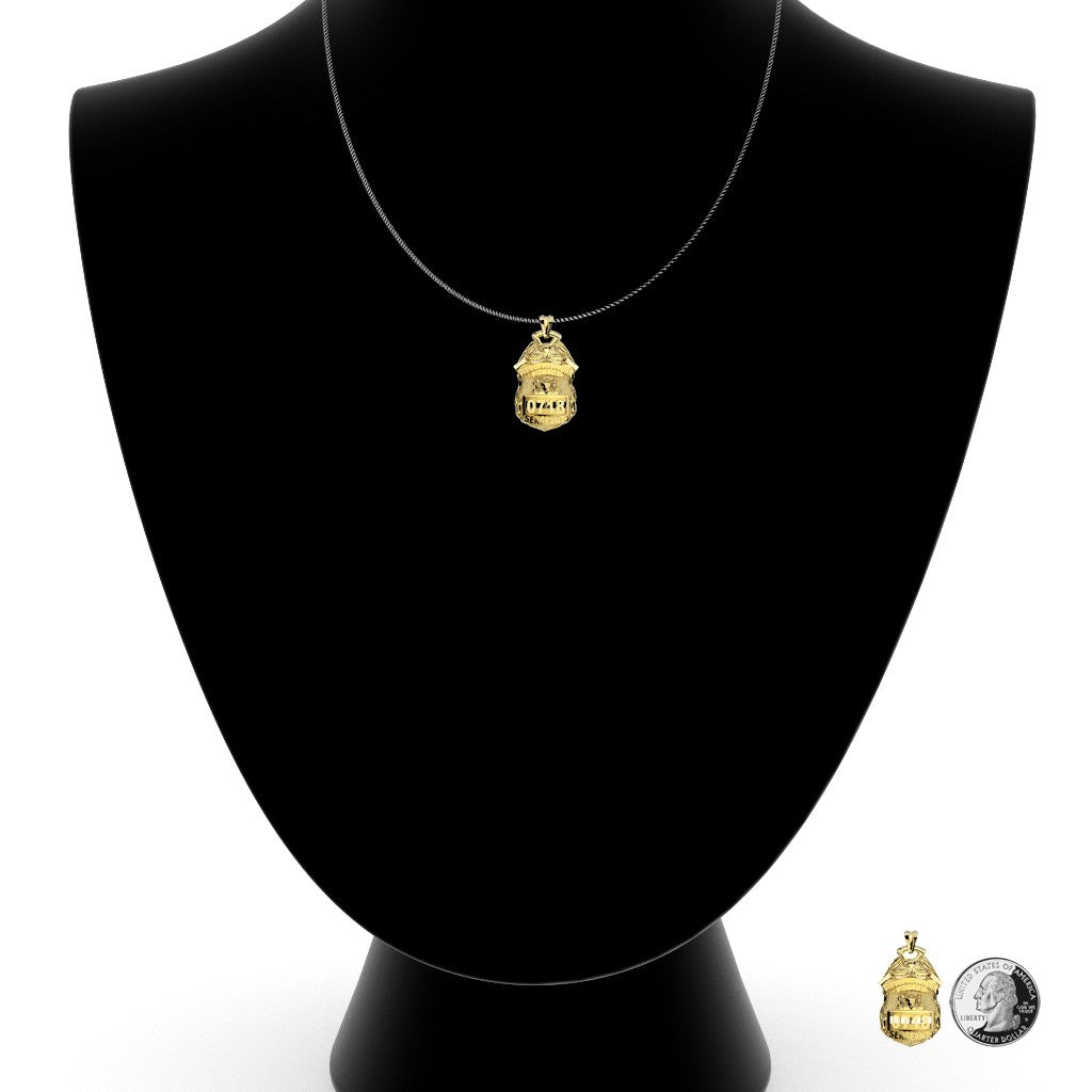 NYPD Sergeant Pendant - Quarter Size