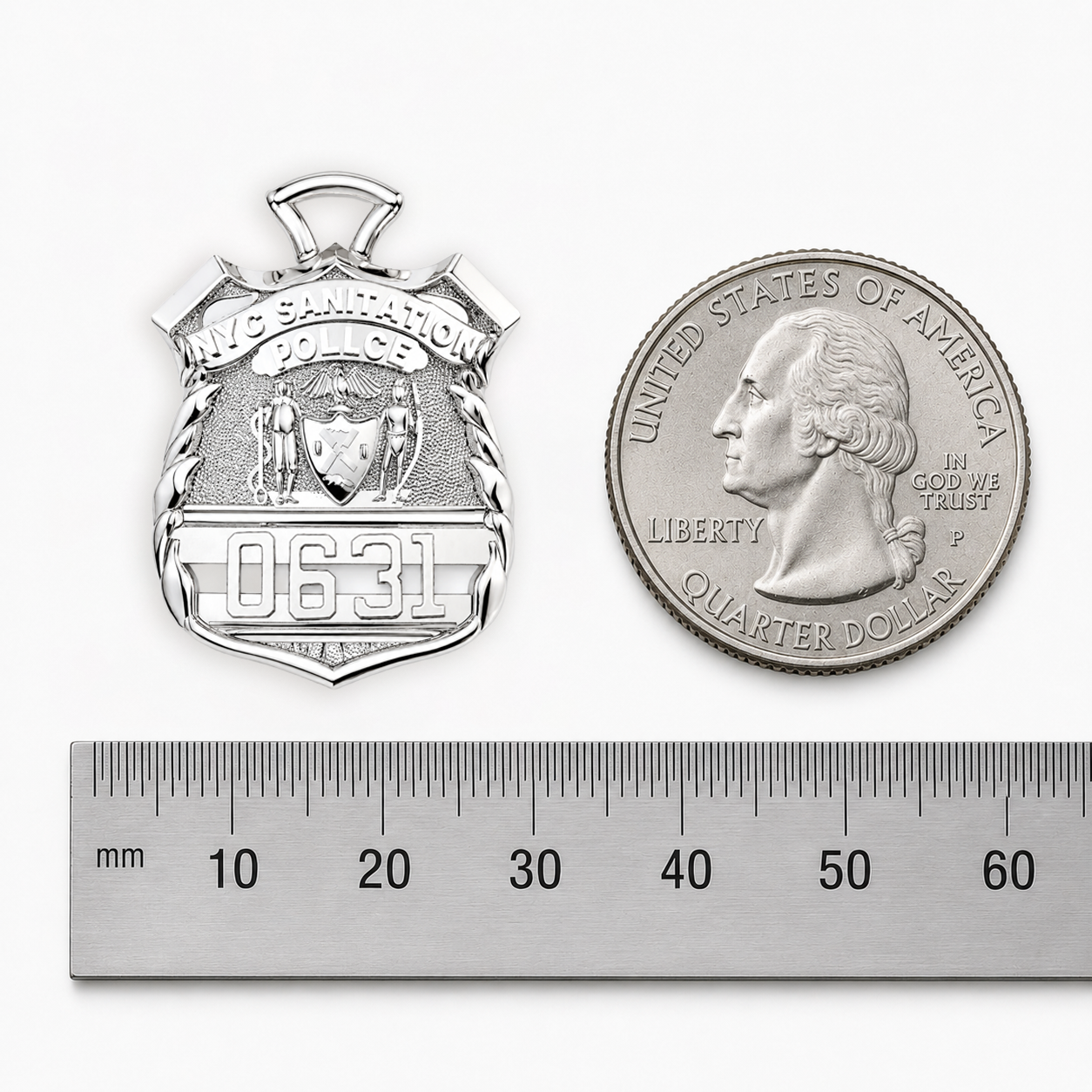 DSNY Police Officer - Quarter Size Pendant