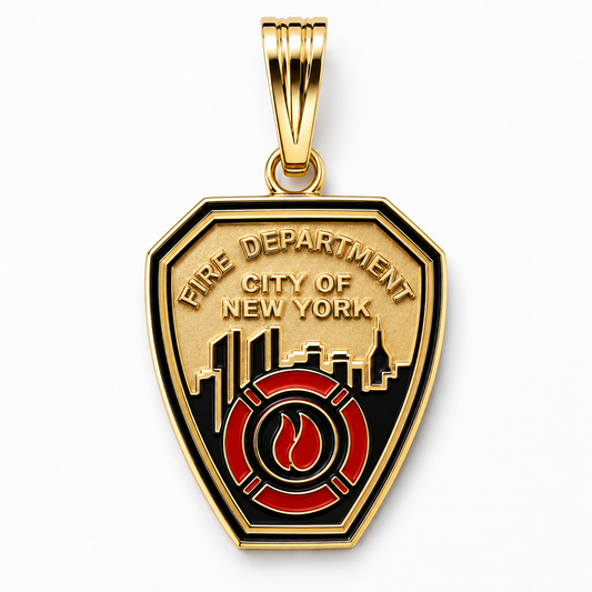 FDNY Badge Pendant - Nickel Size