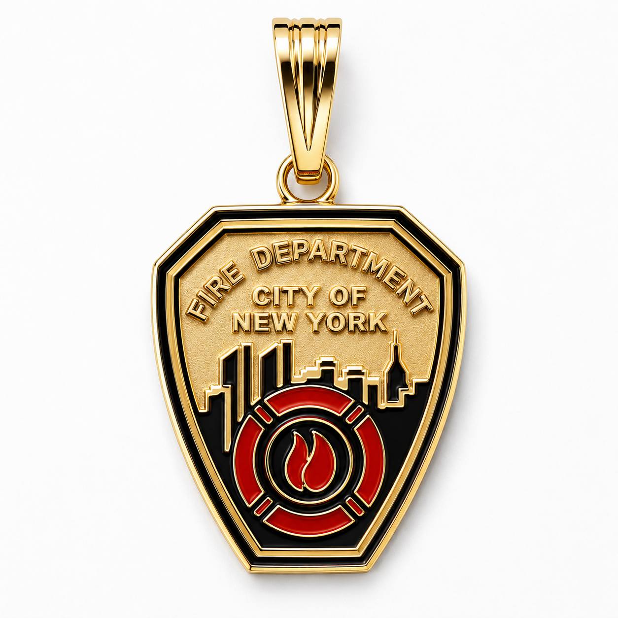 FDNY Badge Pendant - Nickel Size