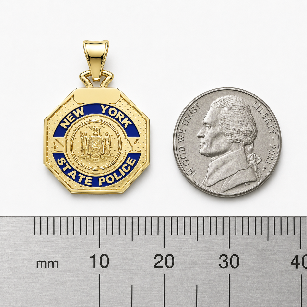 NY State Trooper - Nickel Size Pendant