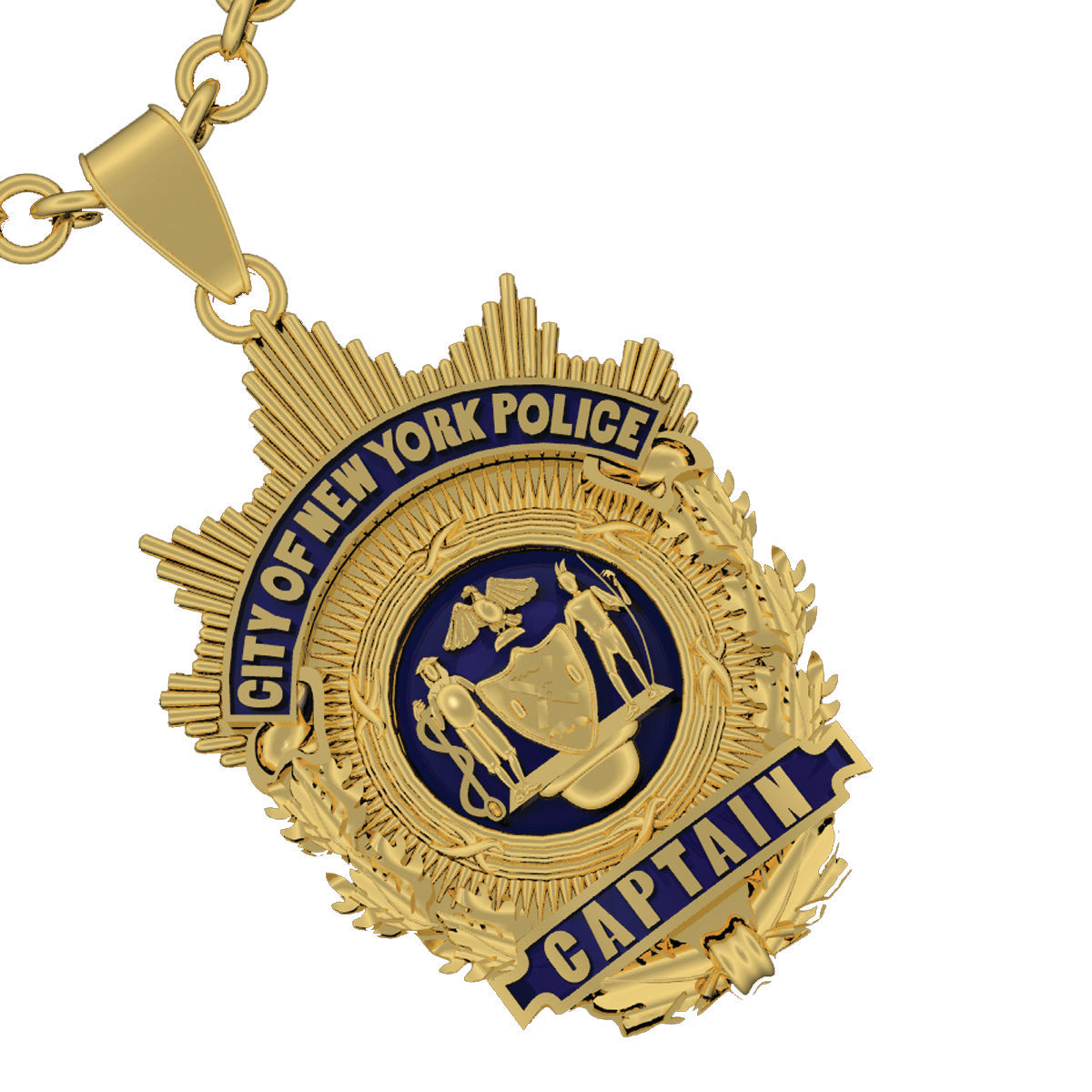 NYPD Captain Pendant - XL Size