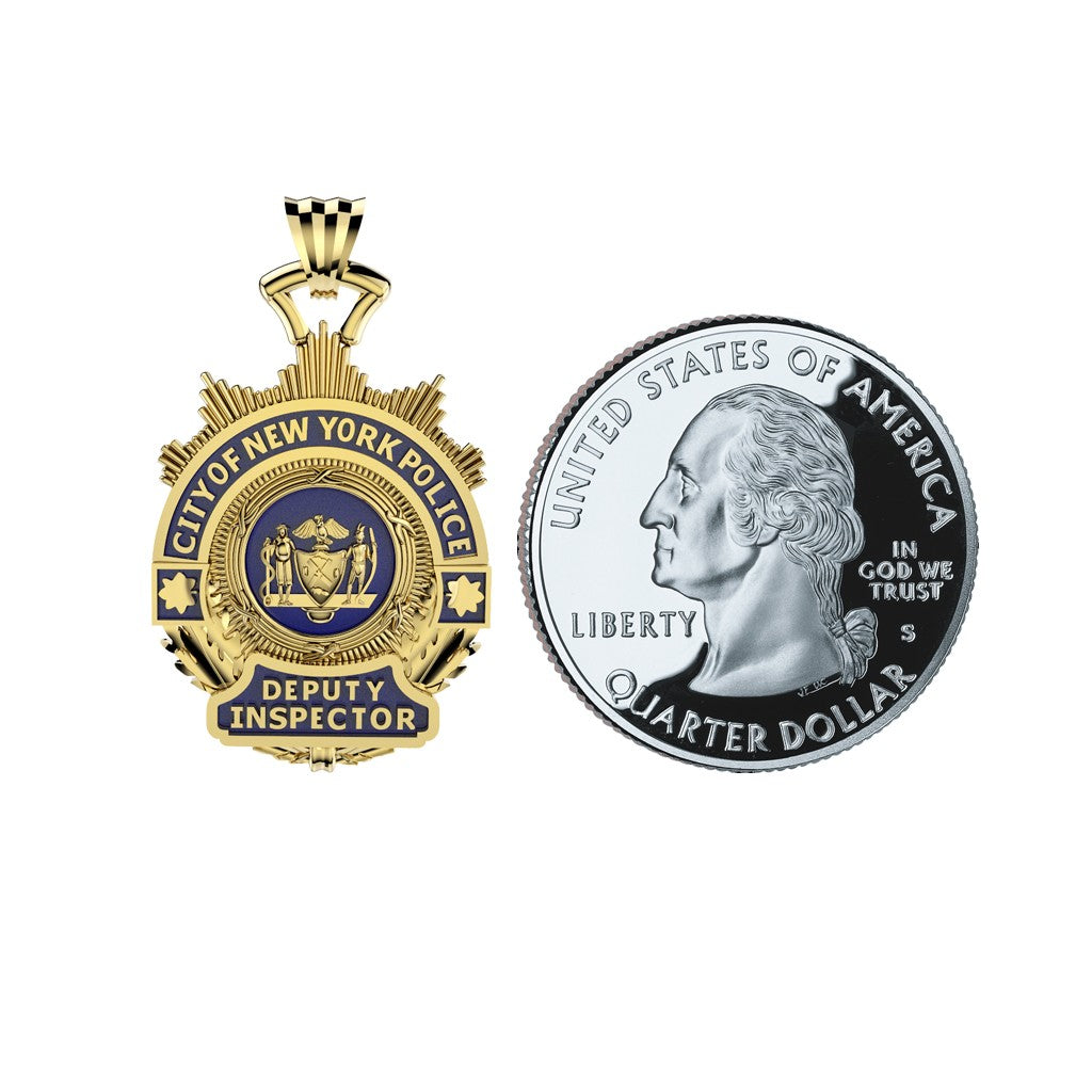 NYPD Deputy Inspector Pendant - Quarter Size