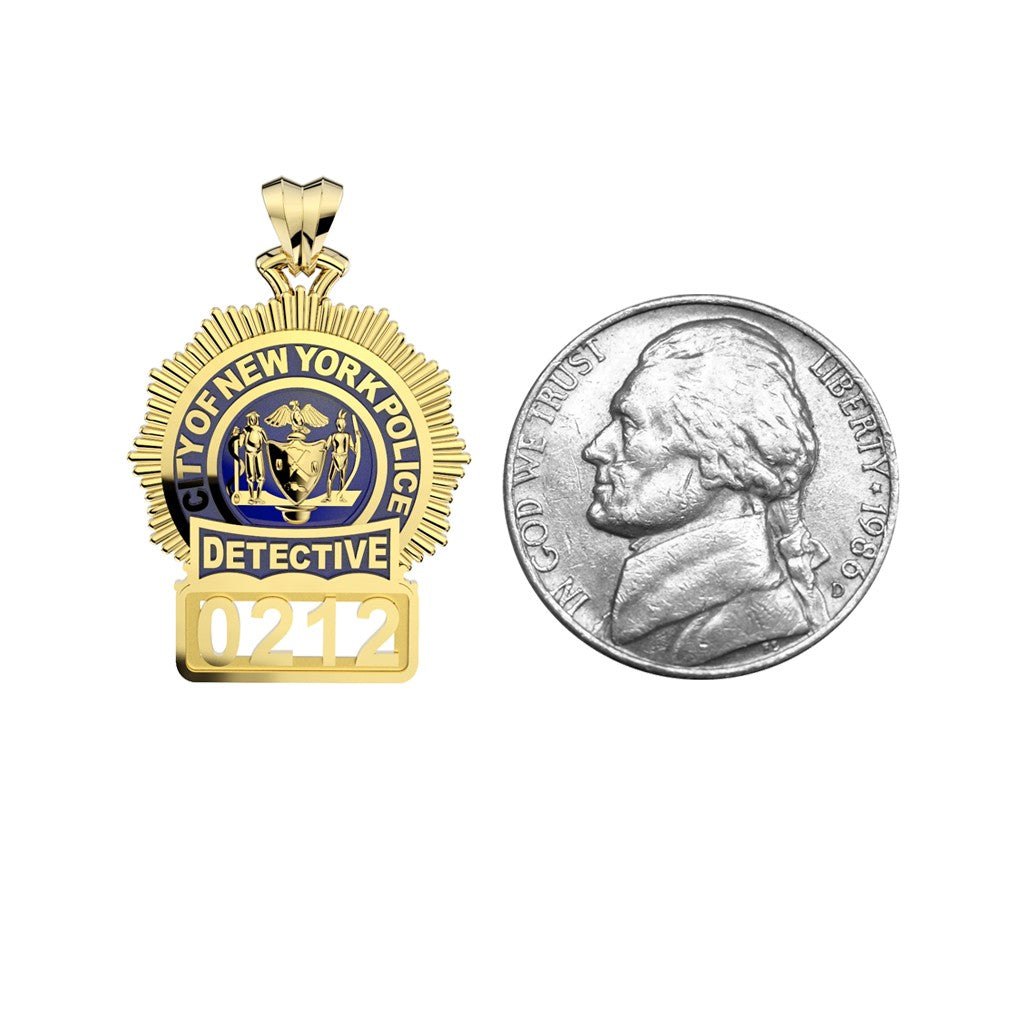NYPD Detective Pendant  - Nickel Size