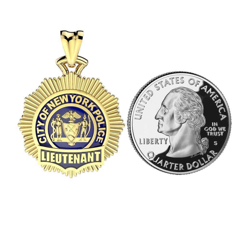 NYPD Lieutenant Pendant - Quarter Size