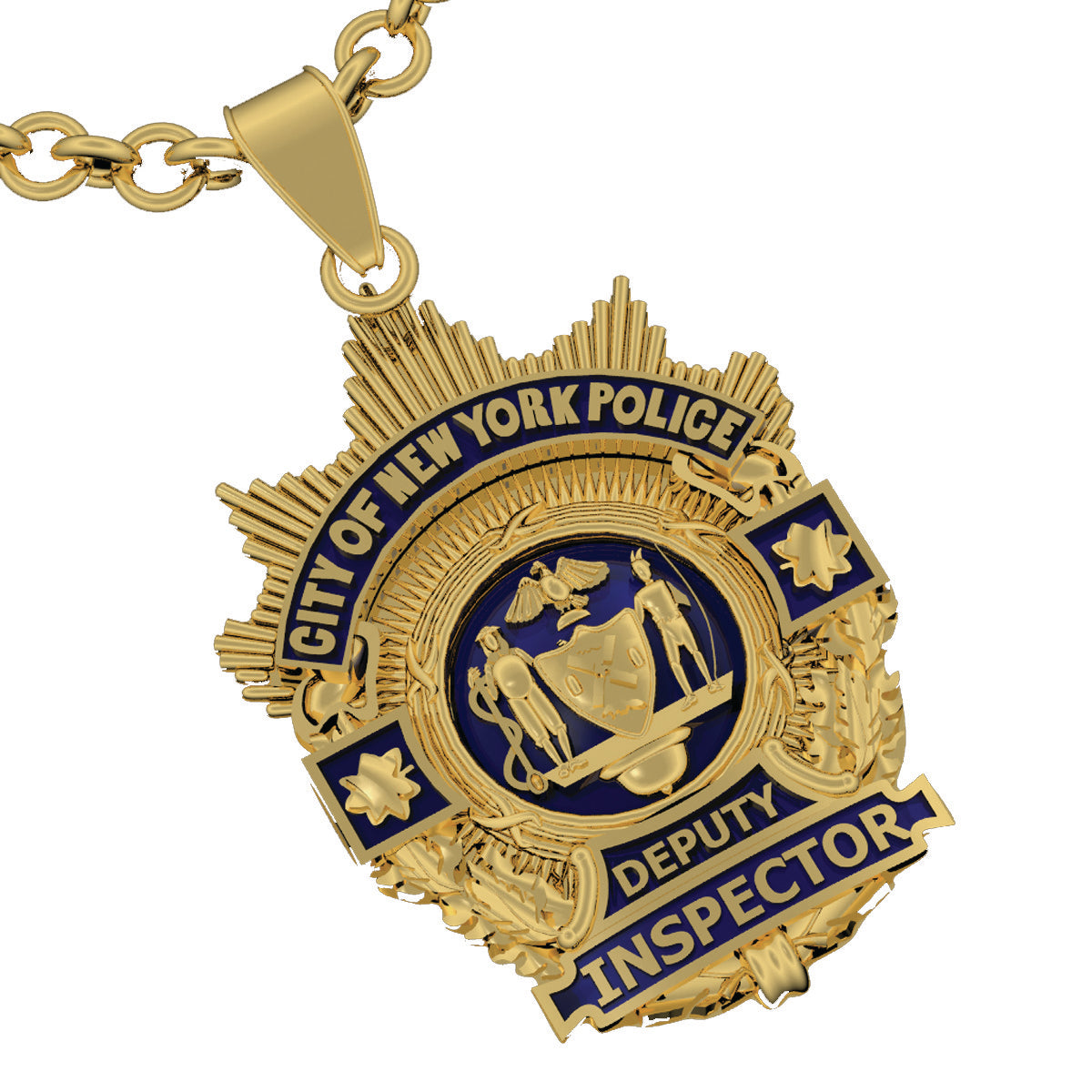 NYPD Deputy Inspector Pendant - Penny Size