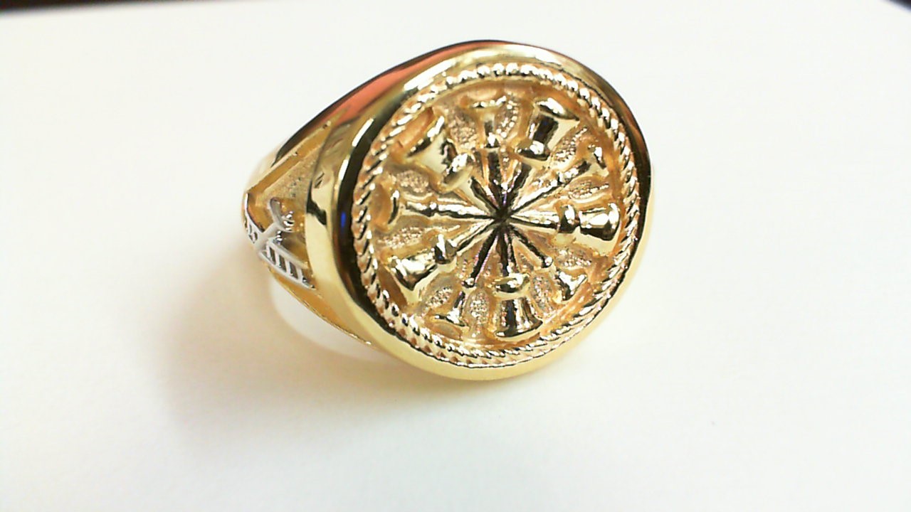Mens Fire Department Chief Ring - 5 Horns