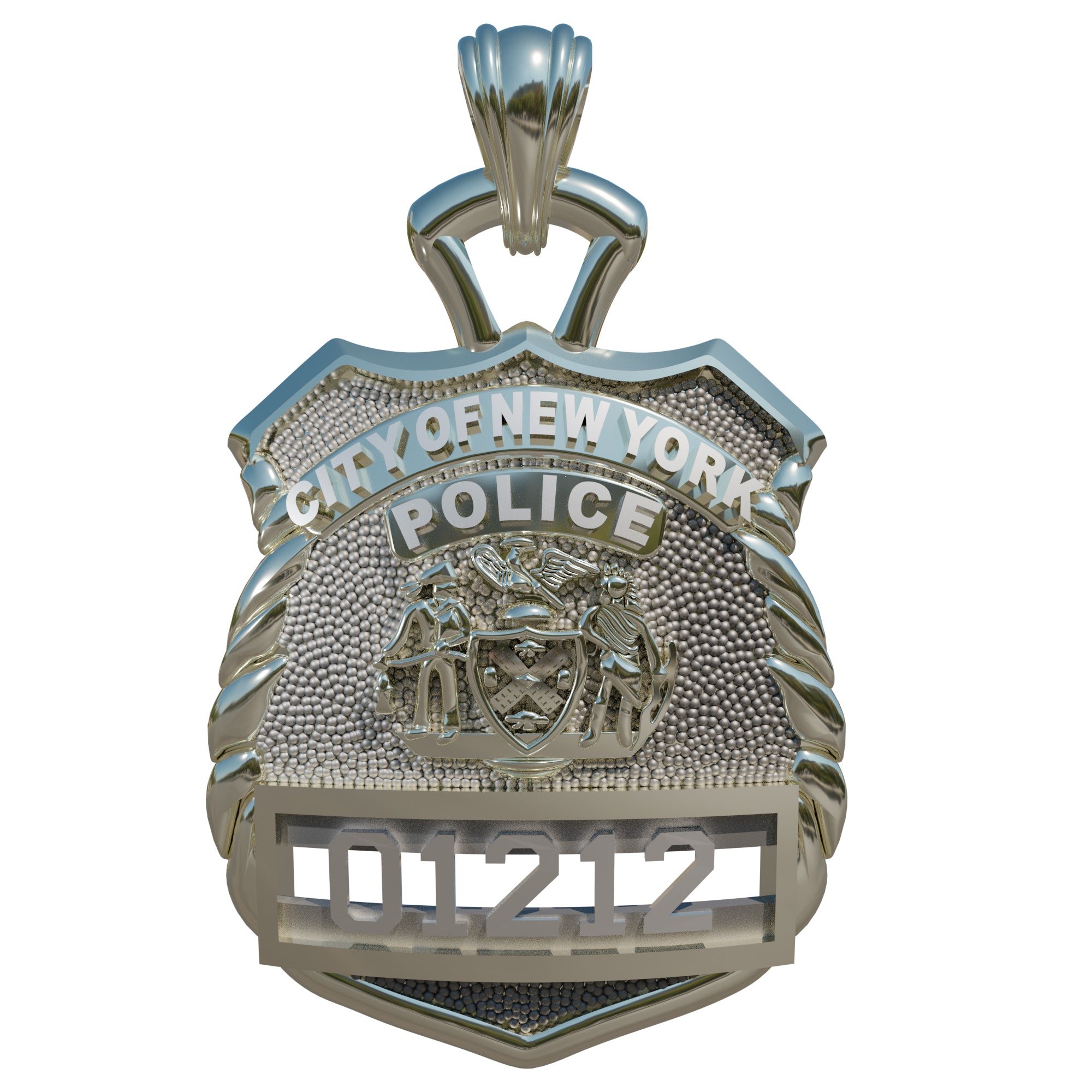 NYPD Police Officer Pendant  - Nickel Size