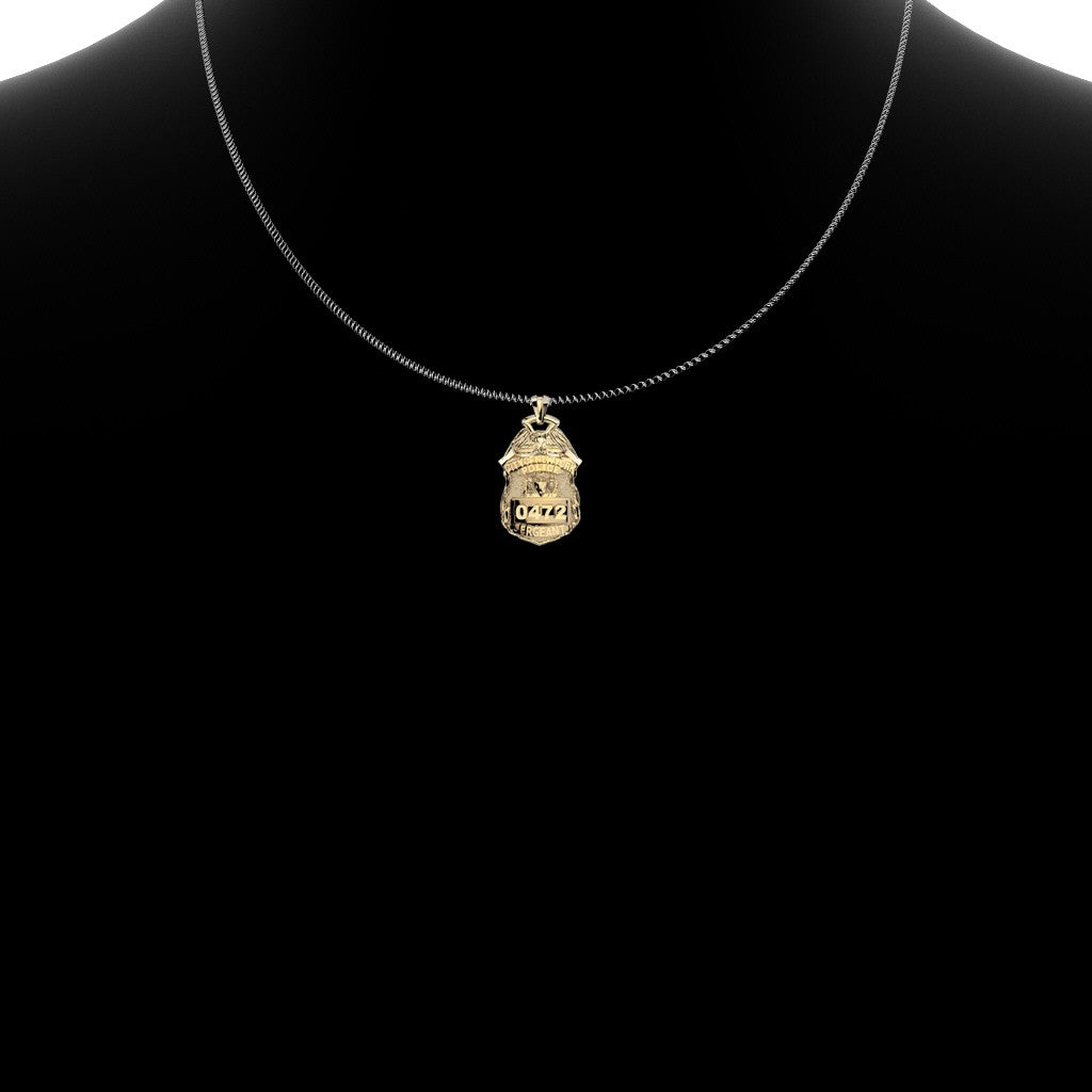 NYPD Sergeant Pendant  - Nickel Size