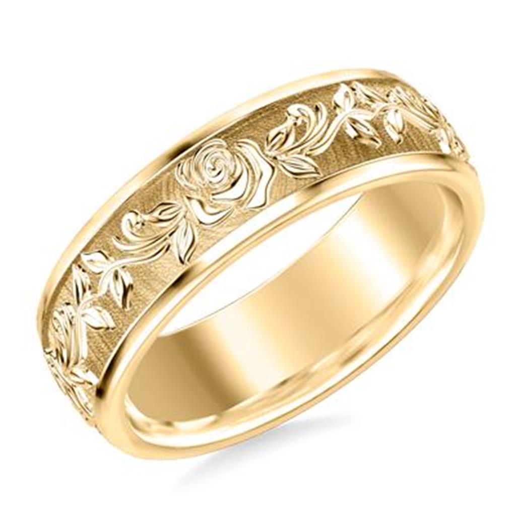 Gold Wedding Bands  -  Women'