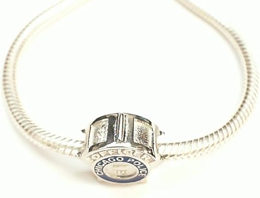 Chicago Police Charm – Sterling Silver – Fits Pandora, Chamilia & Trollbeads Bracelets