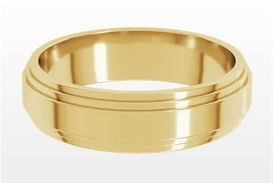 Gold Wedding Bands  -  Men'