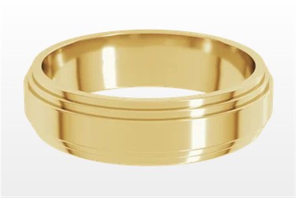 Gold Wedding Bands  -  Men'