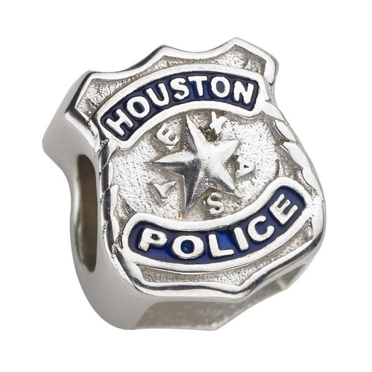 Houston Police Charm – Sterling Silver – Fits Pandora, Chamilia & Trollbeads Bracelets