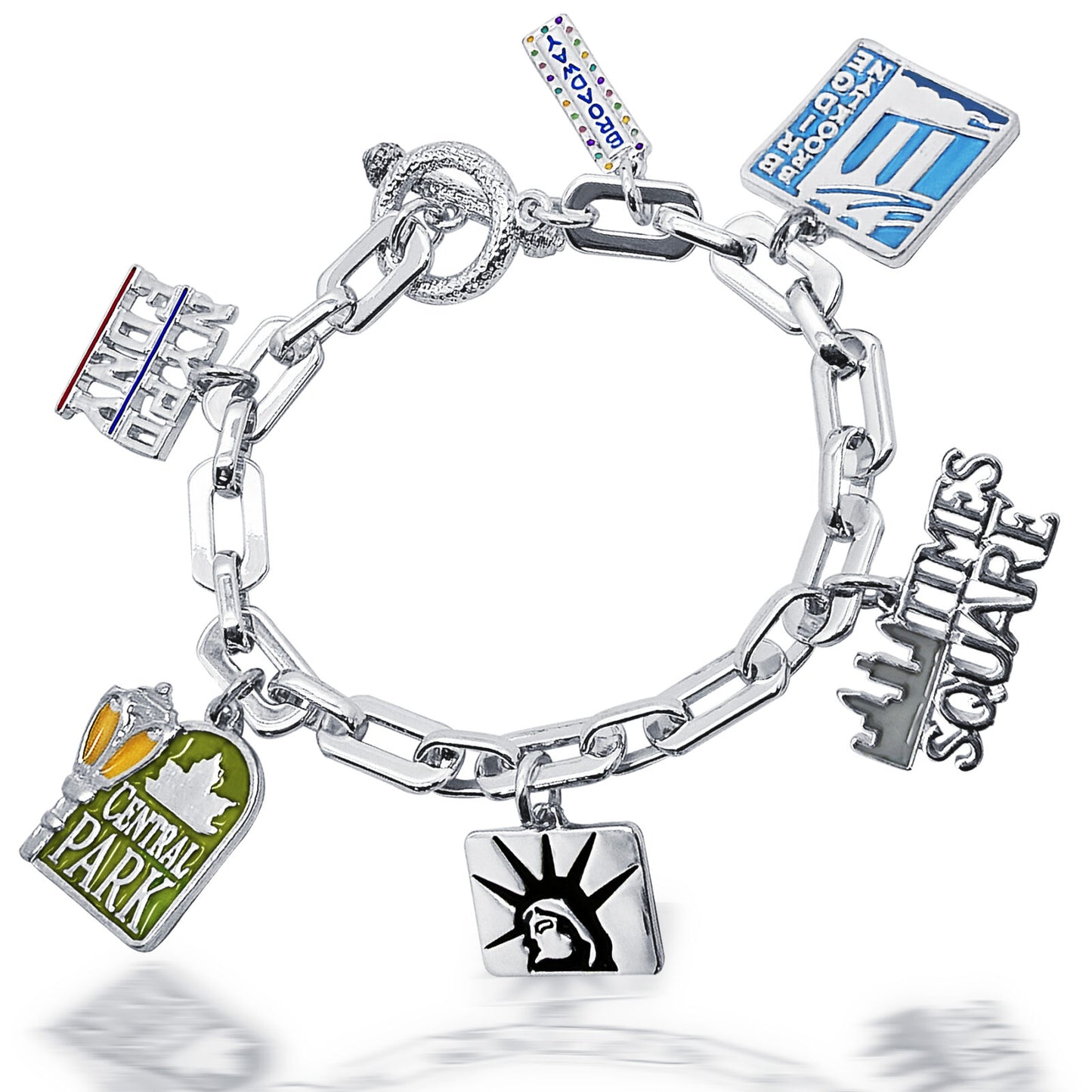 New York City (NYC) Charm Bracelet – Includes Bracelet and All Charms
