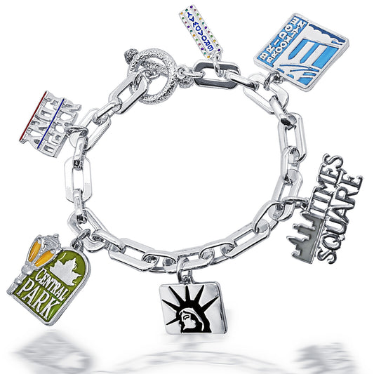 New York City (NYC) Charm Bracelet – Includes Bracelet and All Charms