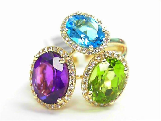 Colored Stone Rings  -  Women'
