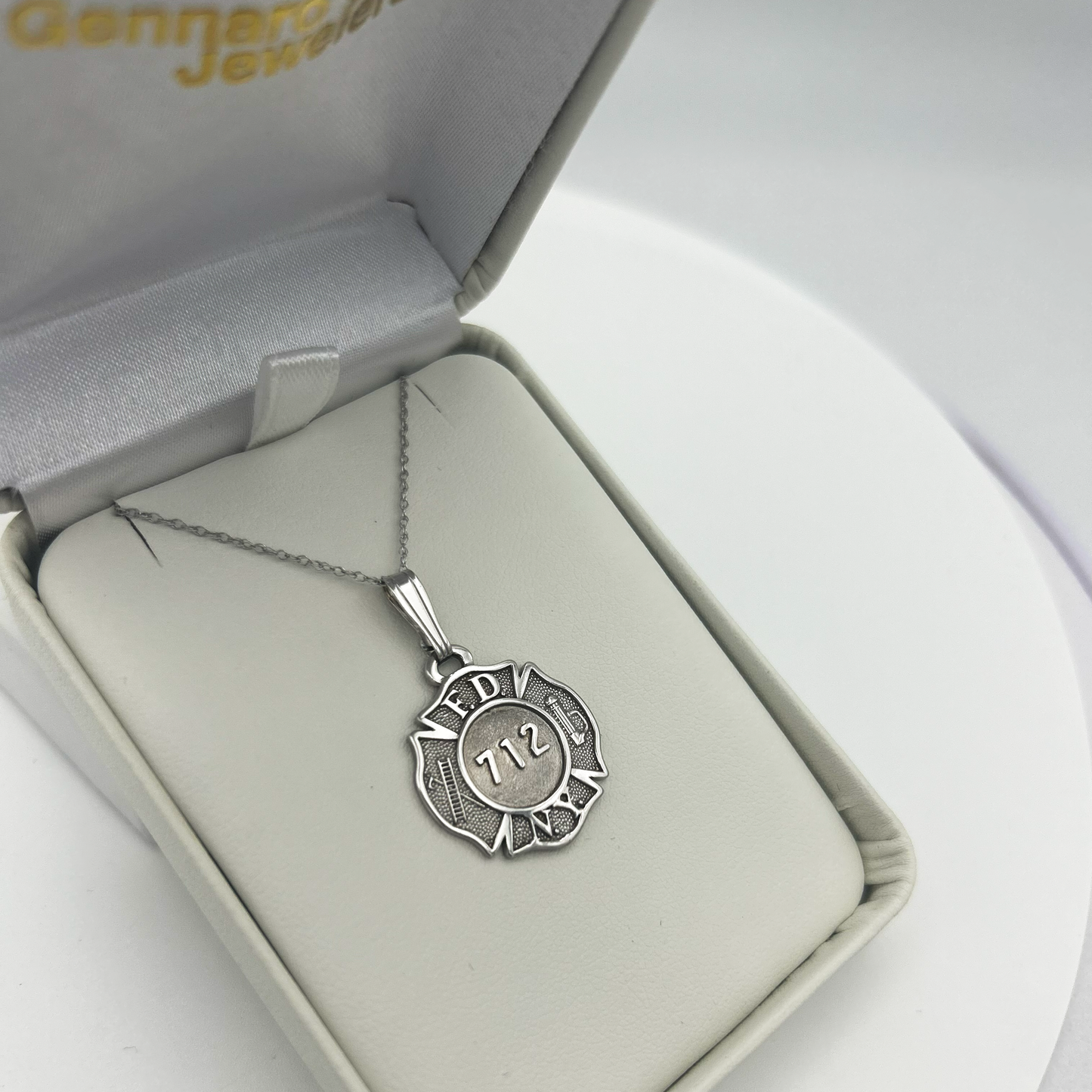 FDNY Firefighter Pendant – Custom Badge Design in Gold or Sterling Silver