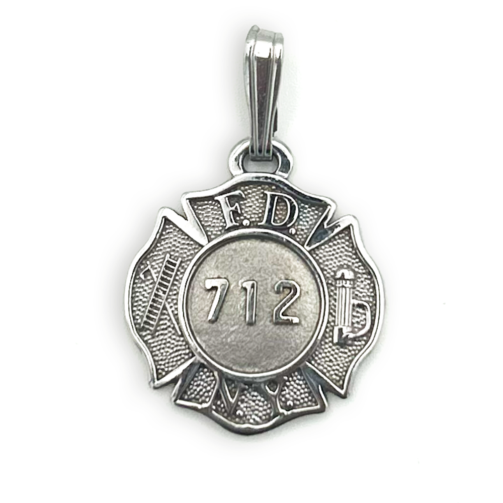 FDNY Firefighter Pendant – Custom Badge Design in Gold or Sterling Silver