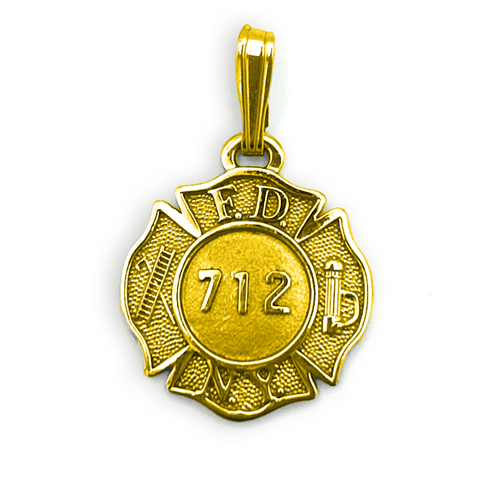 FDNY Firefighter Pendant – Custom Badge Design in Gold or Sterling Silver