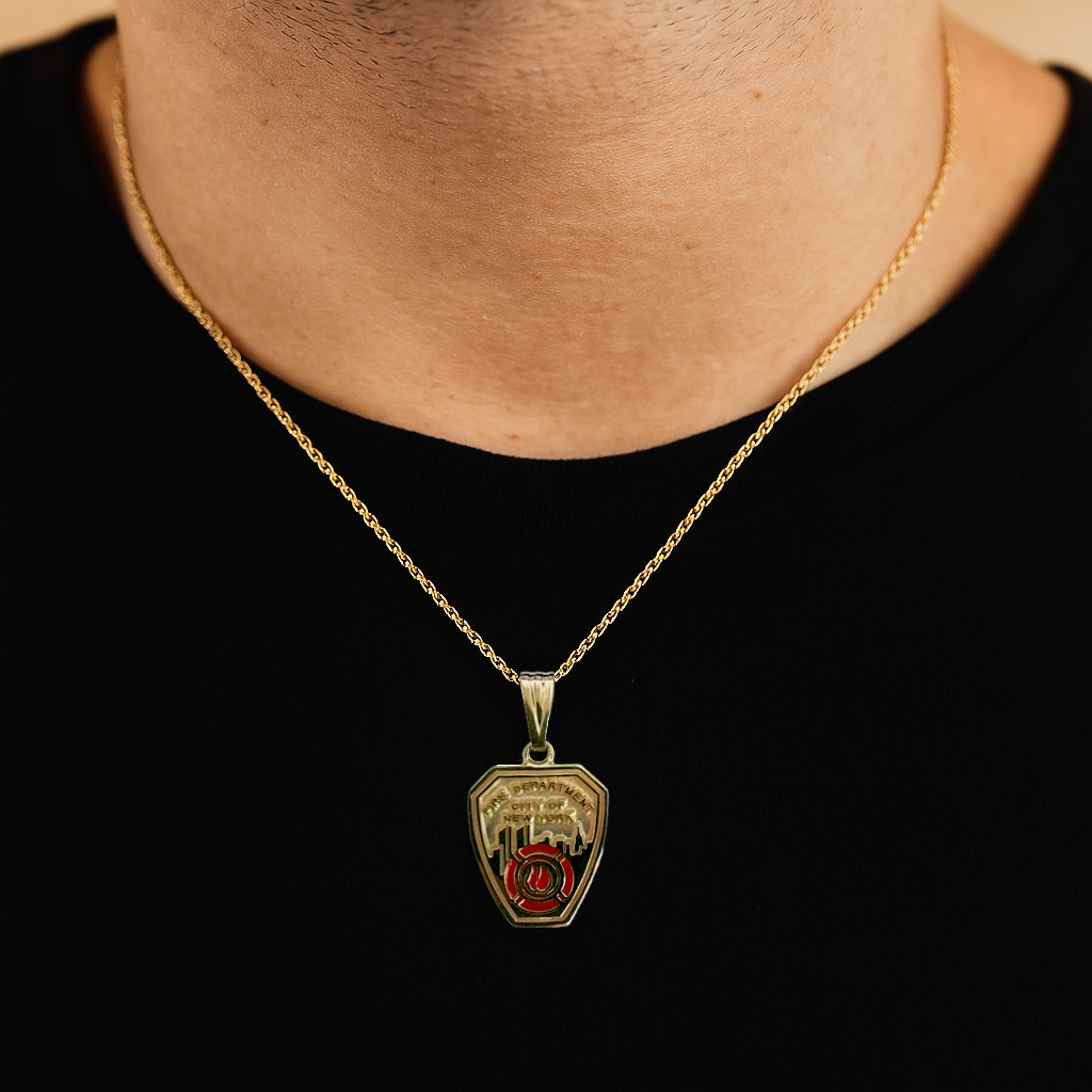 FDNY Patch Pendant (Nickel Size) – Official Fire Department Badge Design