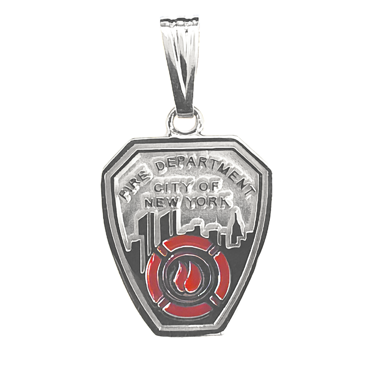 FDNY Patch Pendant (Nickel Size) – Official Fire Department Badge Design