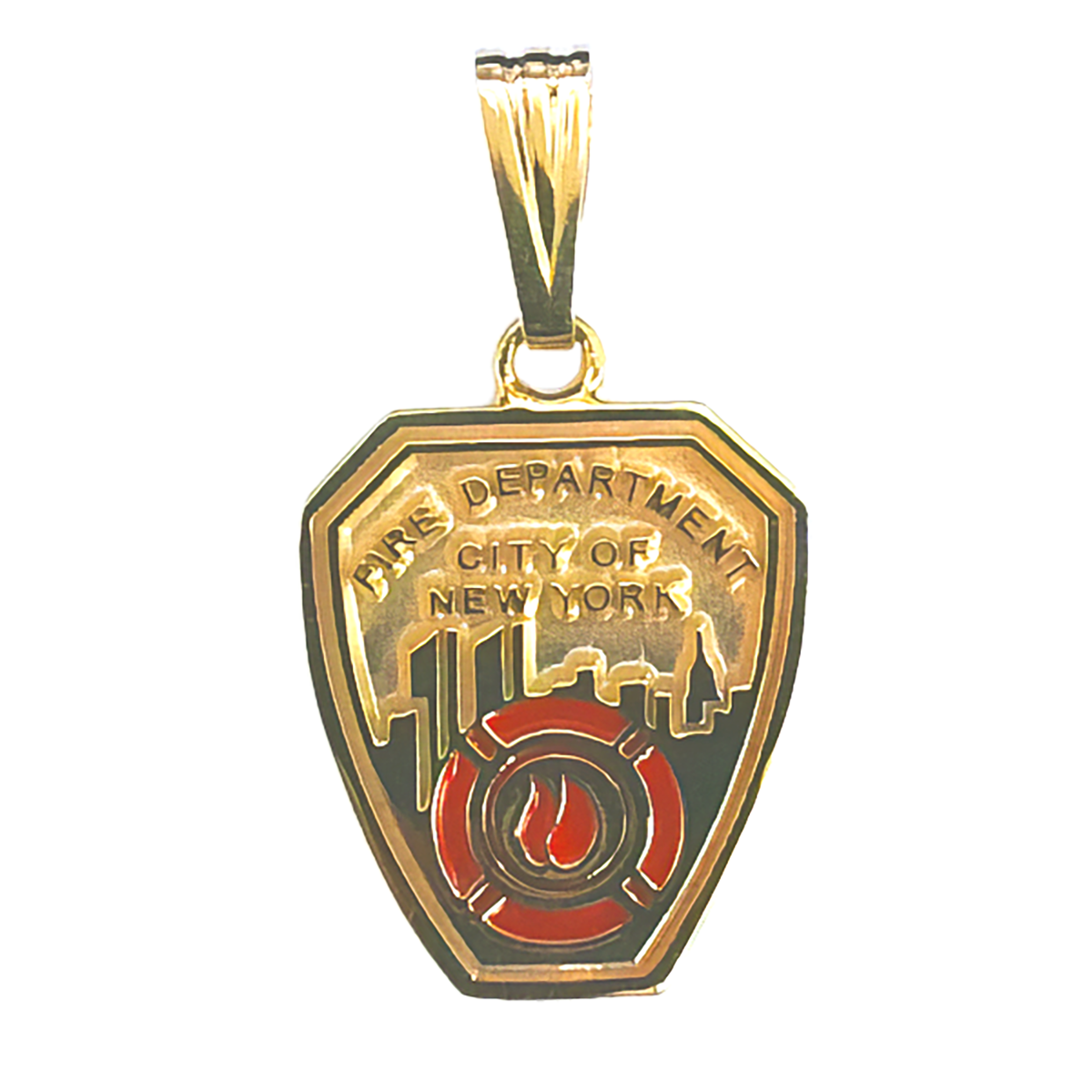 FDNY Patch Pendant (Nickel Size) – Official Fire Department Badge Design