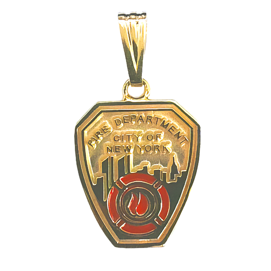 FDNY Patch Pendant (Nickel Size) – Official Fire Department Badge Design